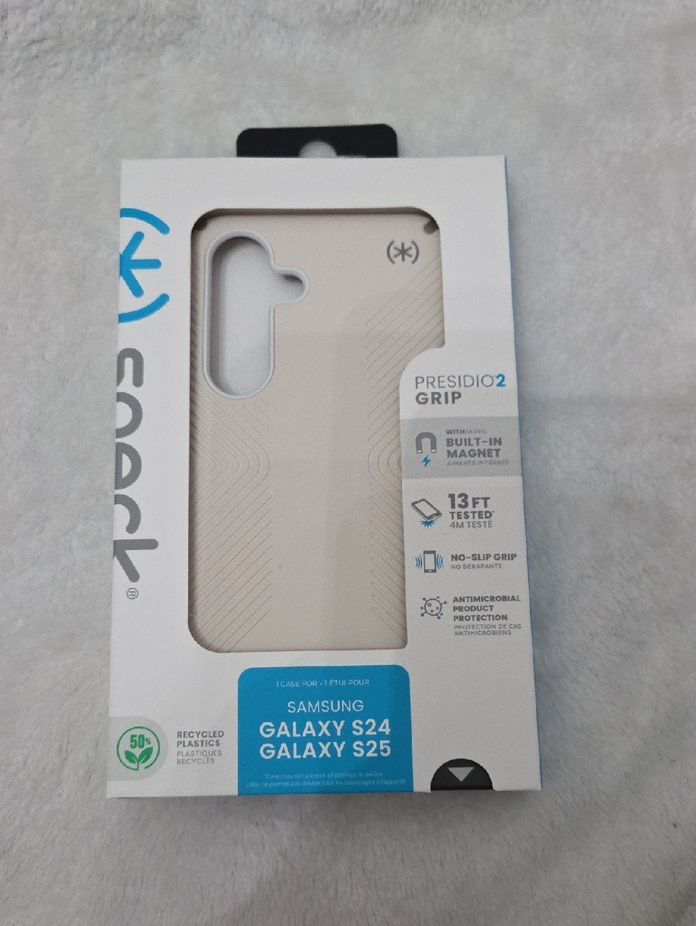 speck Presidio2 Grip Case for Samsung Galaxy S24/S25 - Light Beige